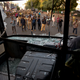 Vandalised state-owned buses during the Jan. 03 strike in Thiruvananthapuram.